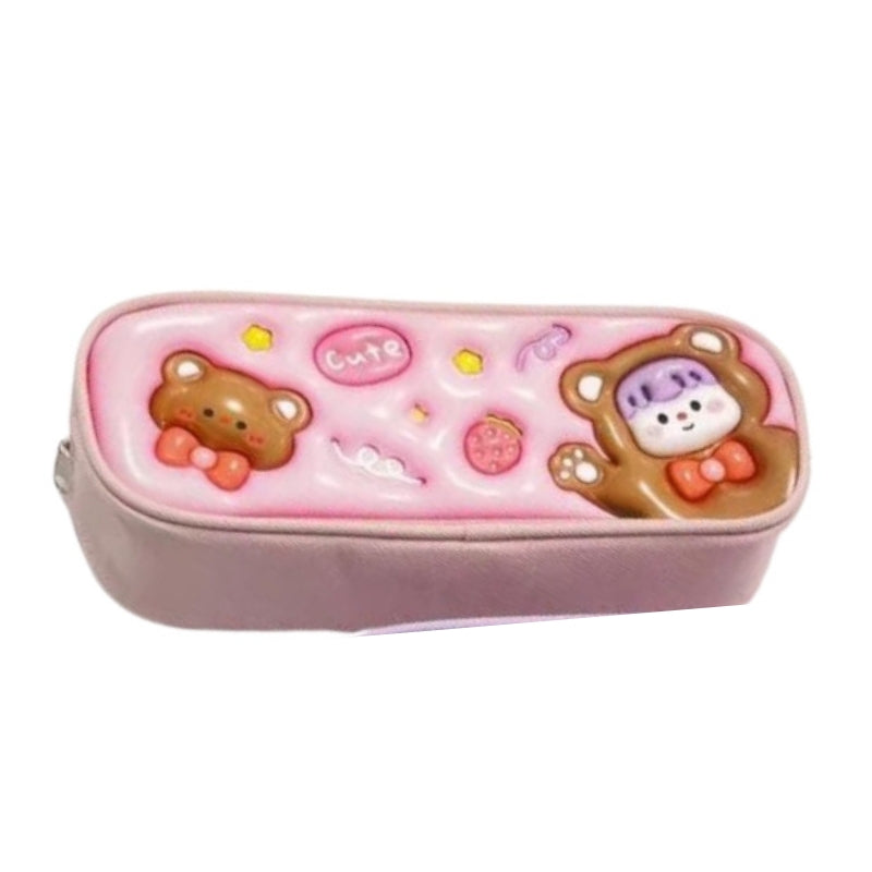 Cute Teddy Bear Pencil Box For Girls
