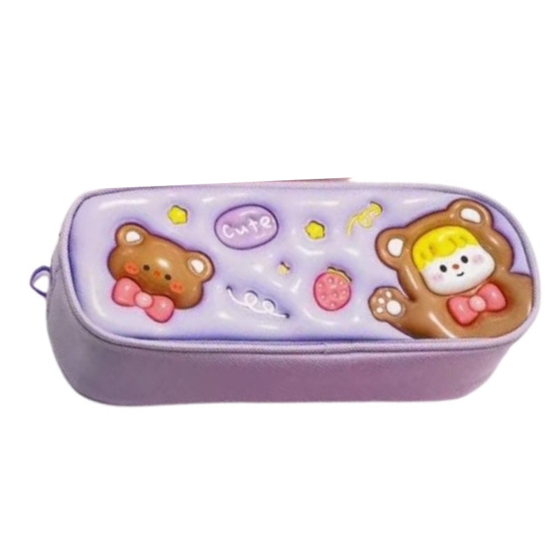 Cute Teddy Bear Pencil Box For Girls