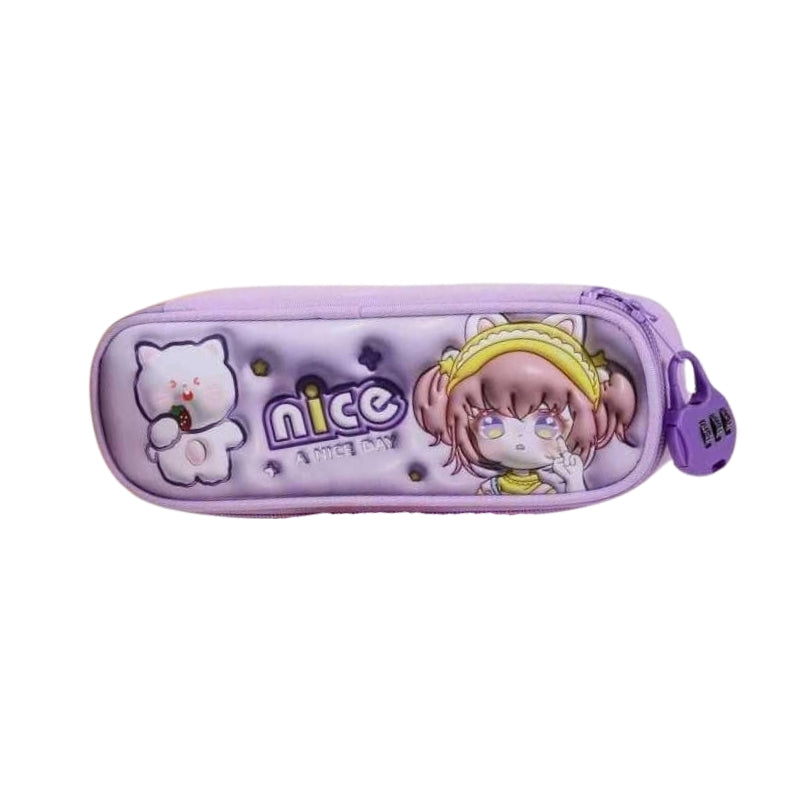 Nice 3D Doll Pencil Box For Girls