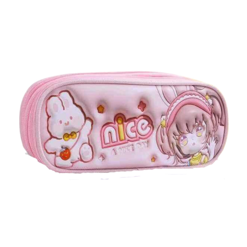 Nice 3D Doll Pencil Box For Girls