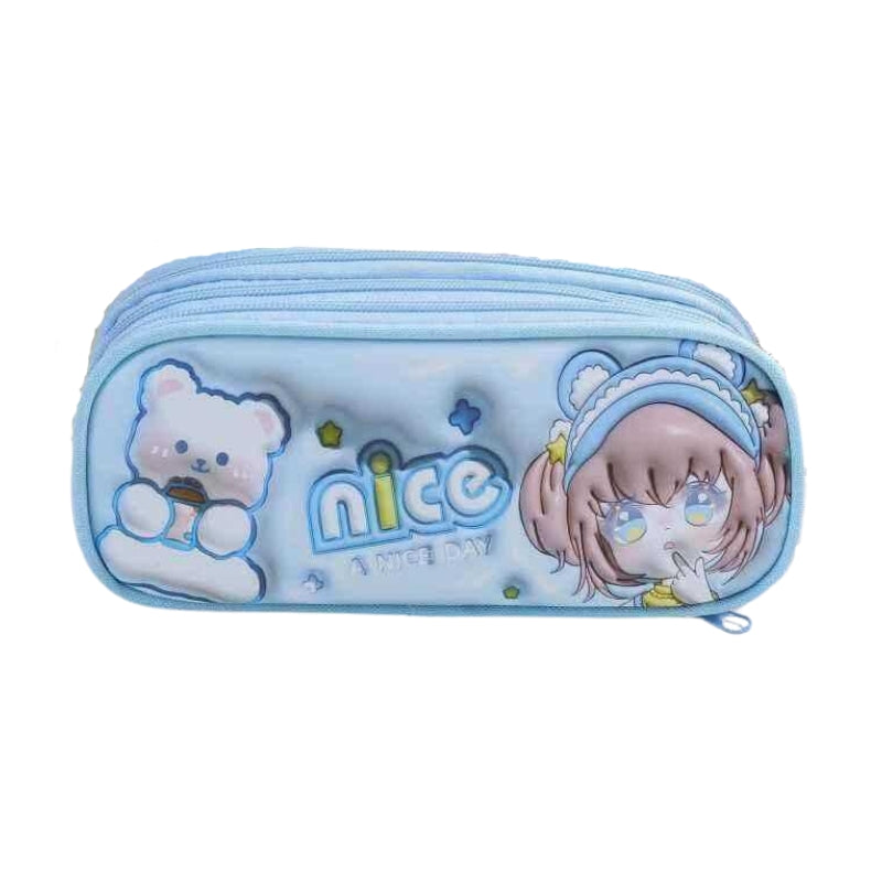 Nice 3D Doll Pencil Box For Girls