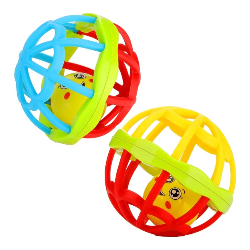 Soft Rubber Rolling Silicon Teether Ball Toy For Kids