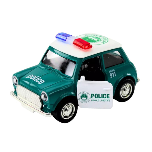 Mini Cooper Police Legendary British Car Model Diecast Toy For Kids