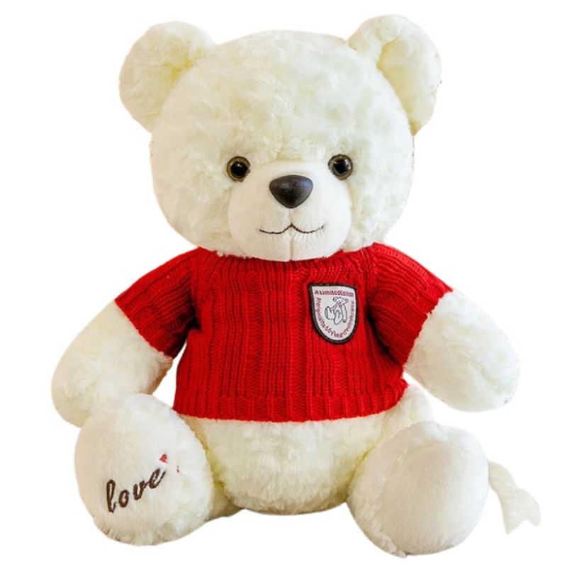 Cute Teddy Bear Wearing Sweater Stuff Toy