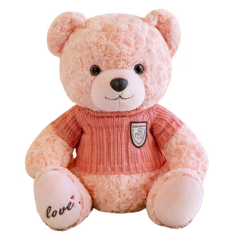 Cute Teddy Bear Wearing Sweater Stuff Toy