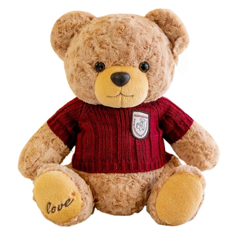 Cute Teddy Bear Wearing Sweater Stuff Toy