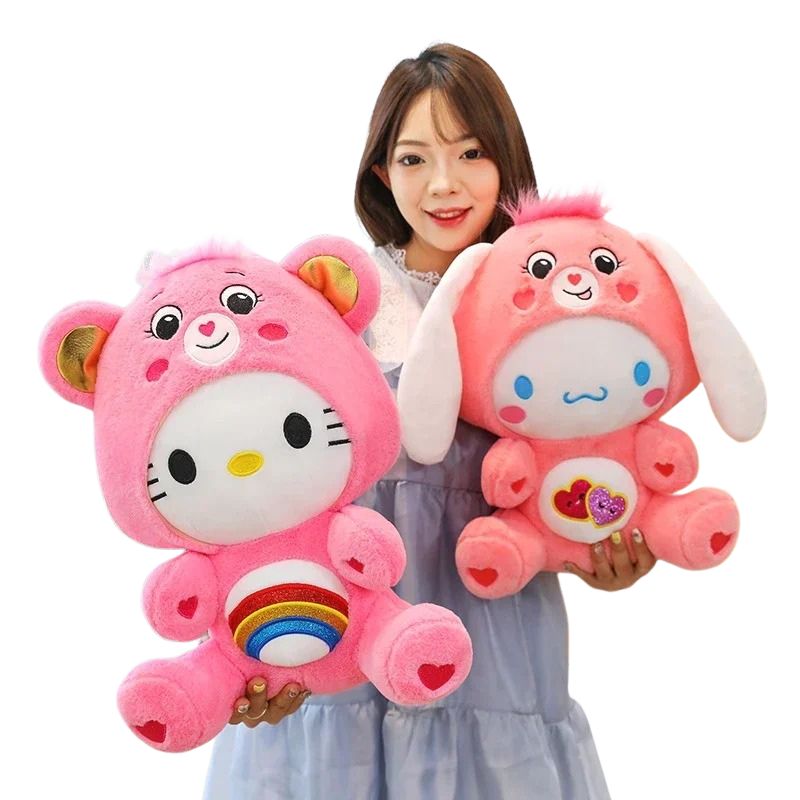 Cute Cartoon Care Bears X Dressing Hello Kitty Stuff Toy Plushie