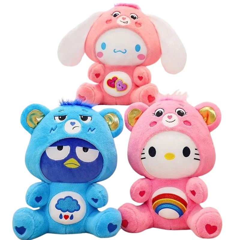 Cute Cartoon Care Bears X Dressing Hello Kitty Stuff Toy Plushie