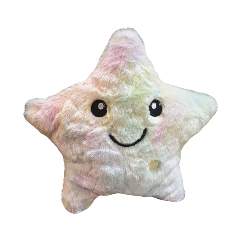 Soft And Adorable Glowing Smiley Star Plush Pillow