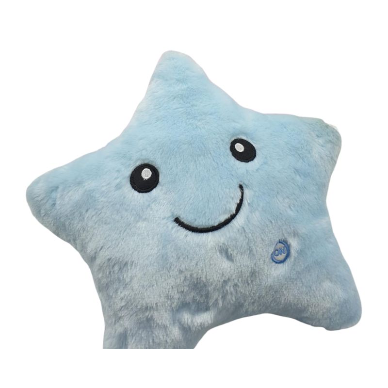 Soft And Adorable Glowing Smiley Star Plush Pillow