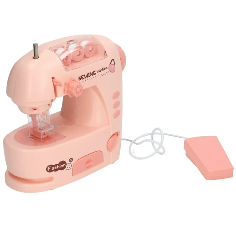 Kids' Electric Sewing Machine Toy – Mini Threader & Sewing Playset for Creative Fun