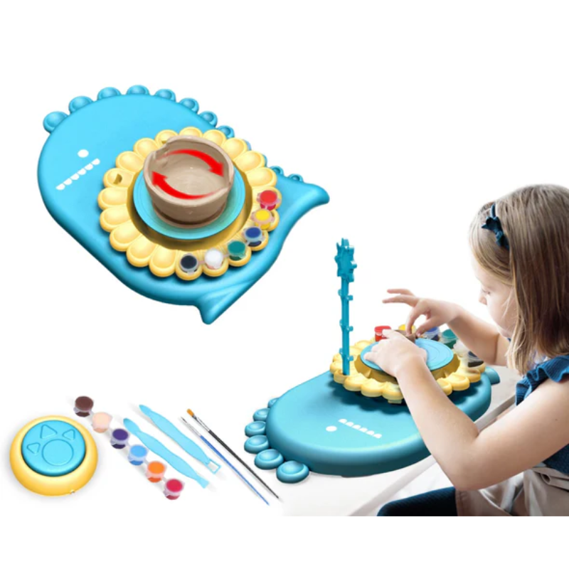 Dinosaur Ceramic Painting Machine Creative Pottery Toy for Kids