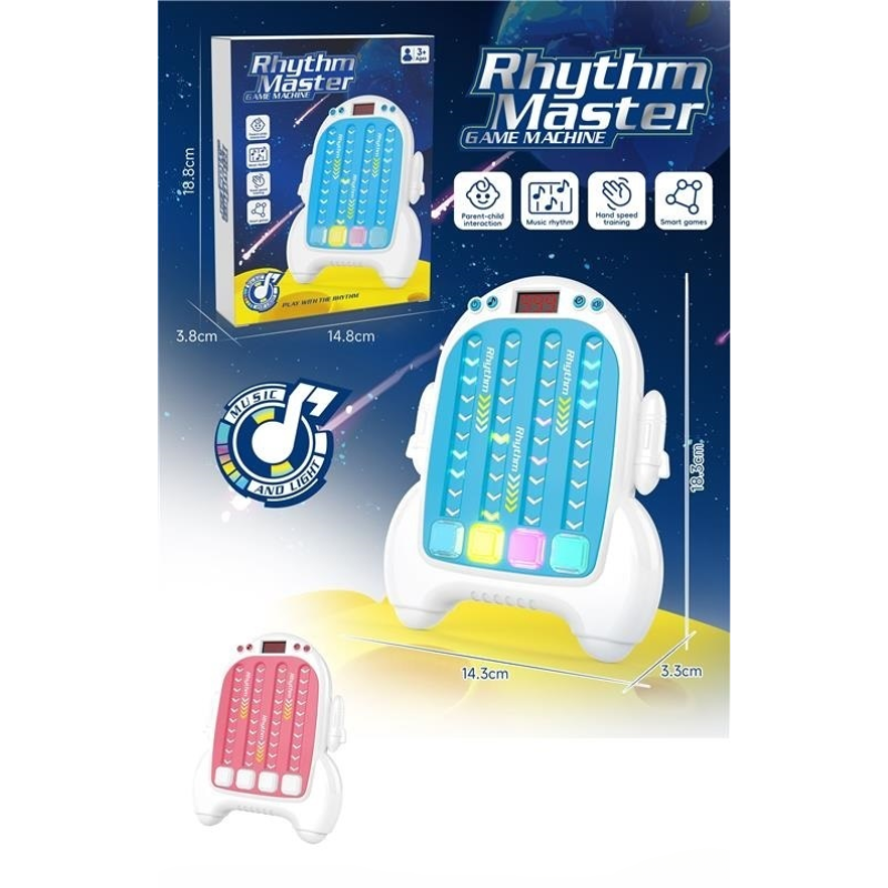 Rhythm Challenge Light-Up Game Console – Fast-Paced Music & Reflex Game with Track Lights