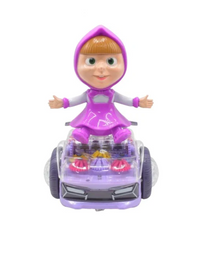 Masha's Gear Spin: Balancing Car Fun!
