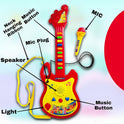 Musical Guitar With Mic And Lights Toy For Kids