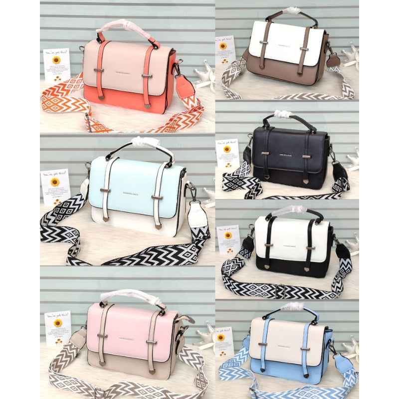 Elegant Imported Luxury Crossbody Handbag with Thick Strap & Multi-Compartment Design