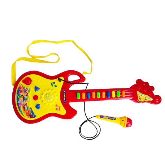 Musical Guitar With Mic And Lights Toy For Kids