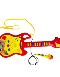 Musical Guitar With Mic And Lights Toy For Kids
