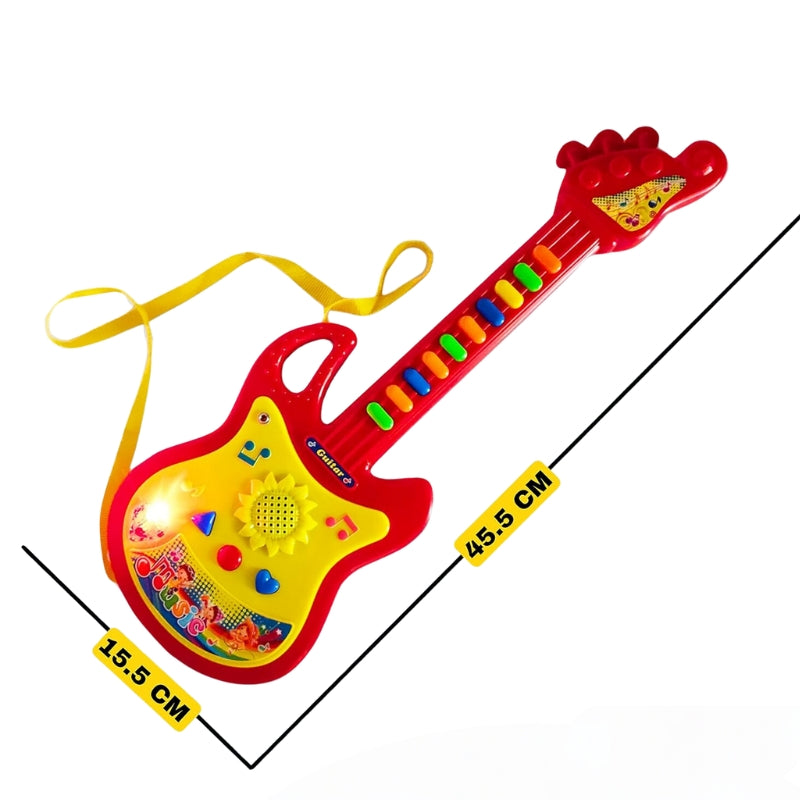 Musical Guitar With Mic And Lights Toy For Kids