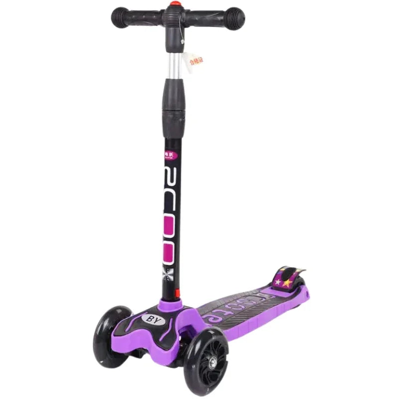 Easy Foldable 3 Wheels Scooty with LED Light Up Wheels For Kids
