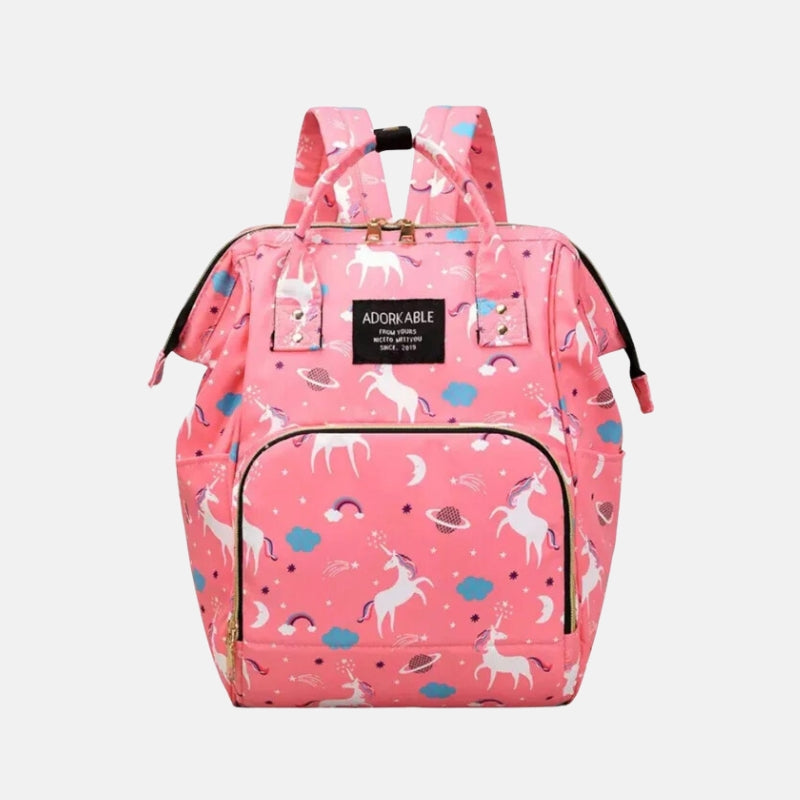 Adorable Unicorn Diaper Backpack - Pink