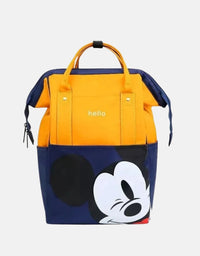 Hello Mickey Mouse Maternity Diaper Backpack - Yellow & Navy Blue
