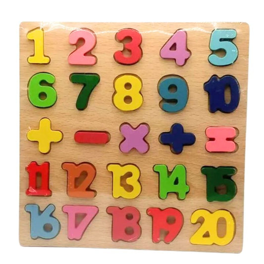 Hand Grasping Board With Numbers  Montessori Learning Educational Toy for Toddlers