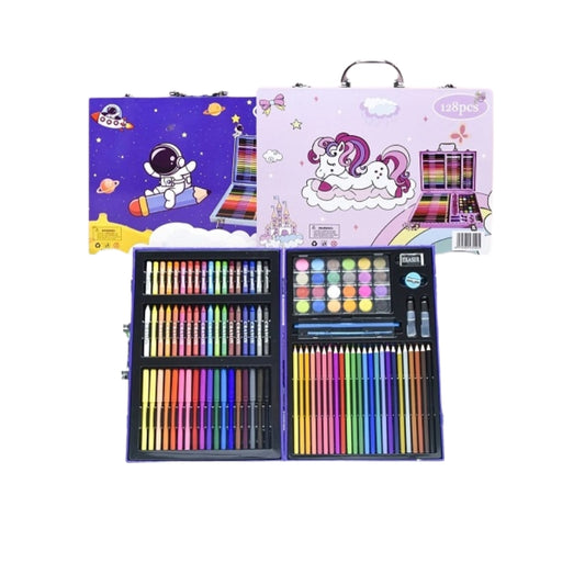 128-Piece Deluxe Art & Drawing Set for Kids – Complete Creative Kit with Case