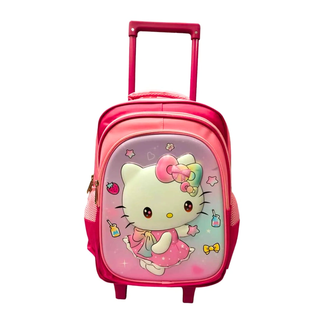 3D (16) Inches Trolley School Bag For Girls