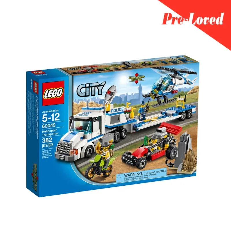 Pre-loved LEGO City Helicopter Transporter Heavy Duty Truck Chopper Building Set  (Without box)