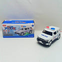 White Battery Operated City Police Jeep