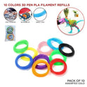 3D Pen Filament Pack Of 10 Assorted Colors