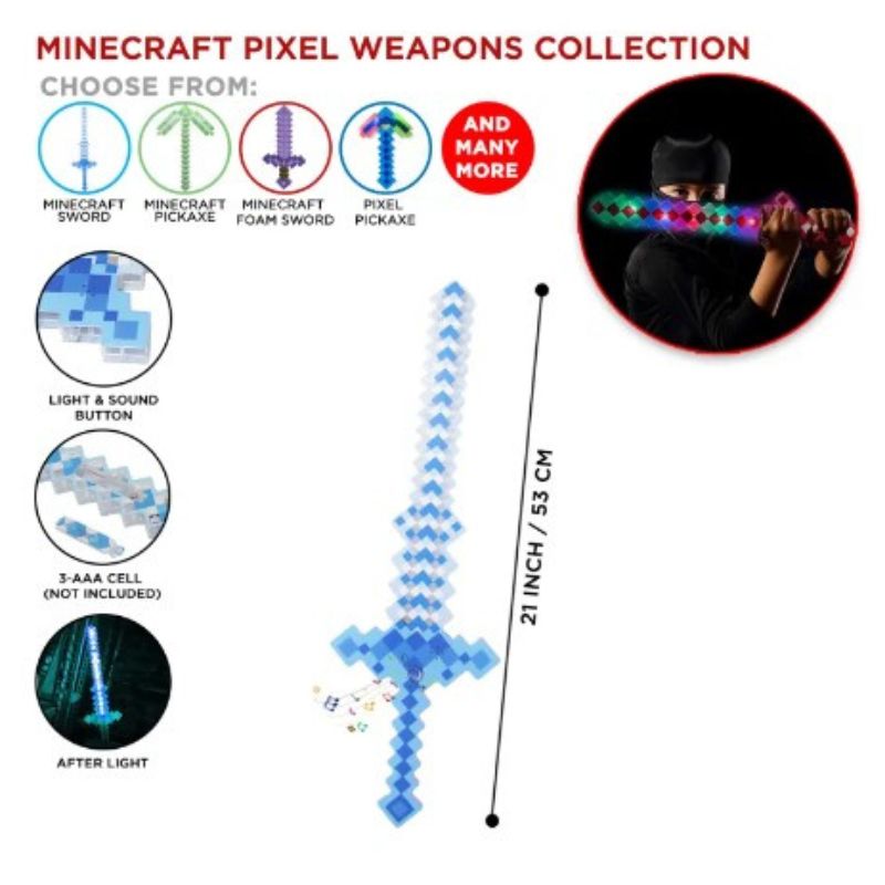 Pixel Blaze Illumina Sword: Mine Craft Edition For Kids