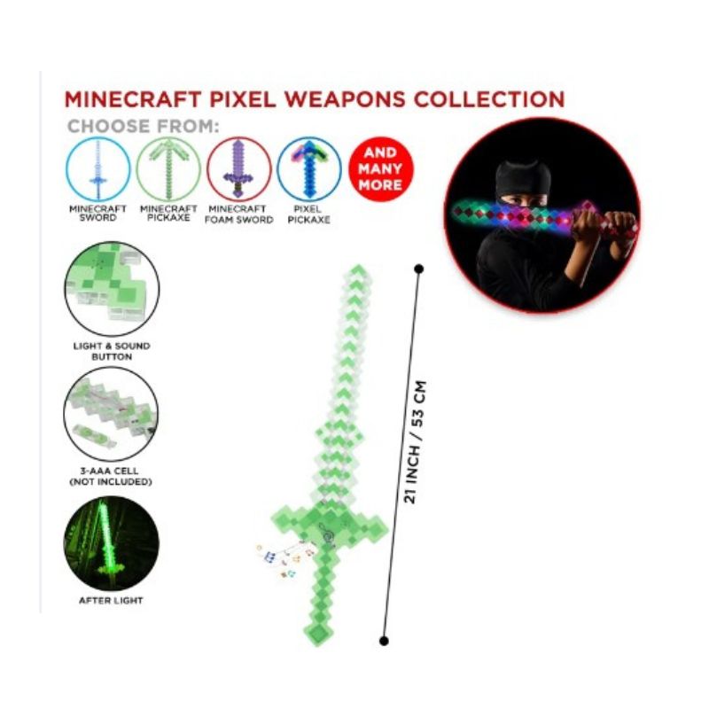 Minecraft 11 Lights IC Pixel Grid Sword