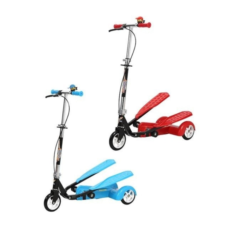 3 Wheels Folding Dual Pedals Wings Scooty For Kids