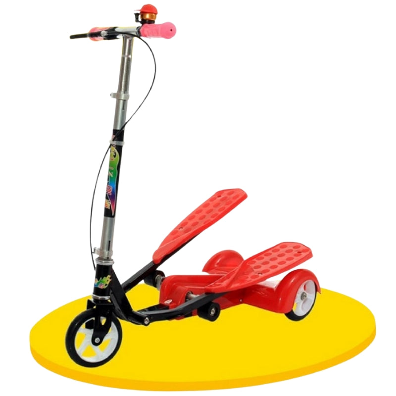 3 Wheels Folding Dual Pedals Wings Scooty For Kids