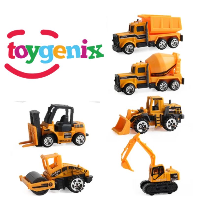Construction Vehicles Set 6-Piece Toy Build, Play, and Explore