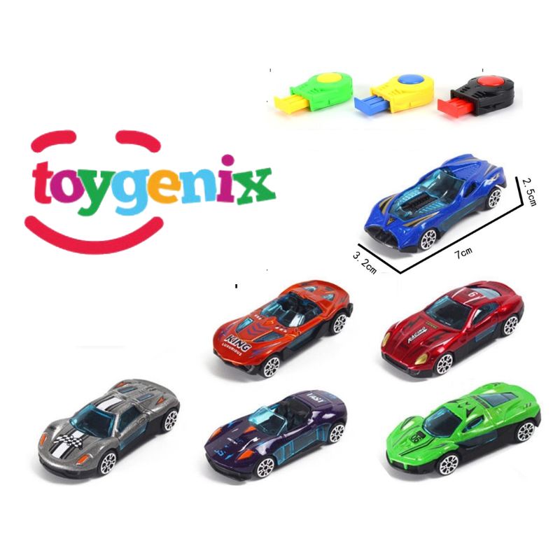 Speed into Fun with our 6-Piece Pull Back Racer Car Toy Set