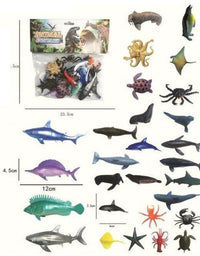 Sea Ocean Animals Plastic Toys Set - Explore, Play, and Learn

