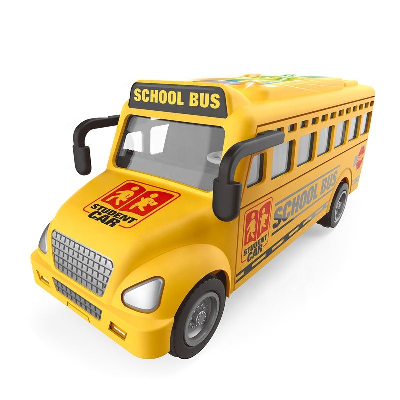 Battery-Operated School Bus With Dazzling Lights