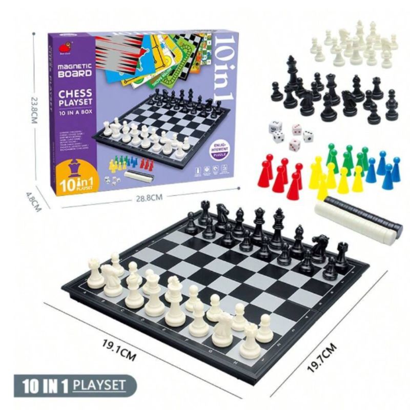 Educational Folding Magnetic Chess Table Game - Learn & Play