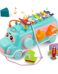 Baby Musical Xylophone Bus Toy For Kids
