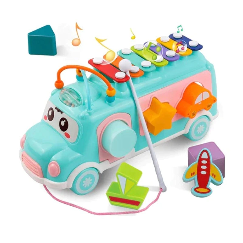 Baby Musical Xylophone Bus Toy For Kids