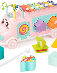 Baby Musical Xylophone Bus Toy For Kids
