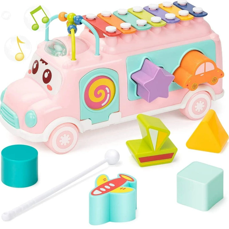 Baby Musical Xylophone Bus Toy For Kids