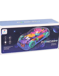 Gear Transparent Car With Light And Sound Toy For Kids
