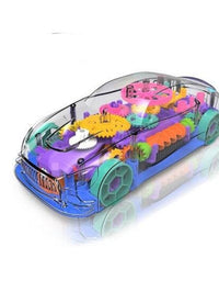 Gear Transparent Car With Light And Sound Toy For Kids
