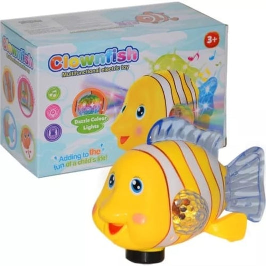 Electric Clown Fish With Light And Sound Toy For Kids