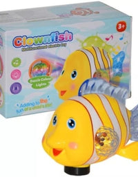 Electric Clown Fish With Light And Sound Toy For Kids
