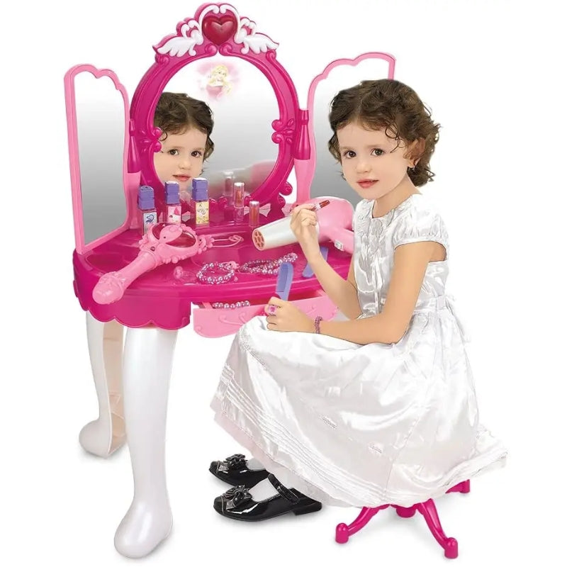 Glamour Mirror Makeup Dressing Table For Girls